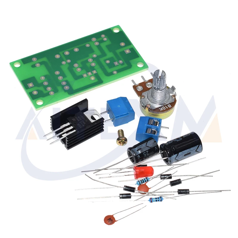 LM317 Adjustable Power Supply Kit Continuous DC DIY Teaching Training Parts PCB Board Electronic kits |