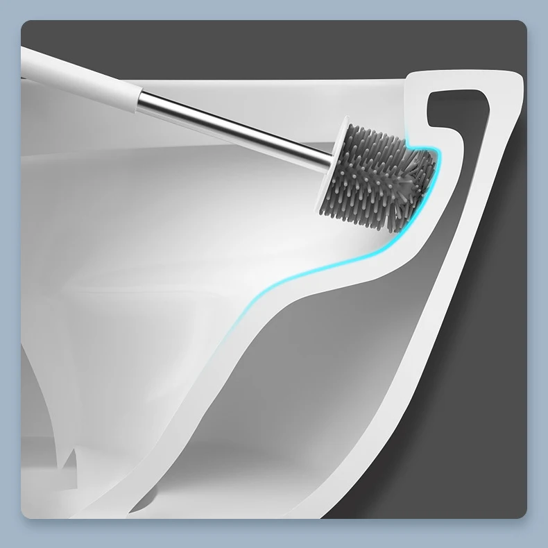 tpr silicone toilet brush bathroom cleaning brushes leakproof water wall mounted for xiaomi yijie toilet brush bathroom sets free global shipping