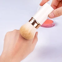 rancai pro face powder brush makeup blush retractable soft brush powder cosmetic adjustable kabuki brush top quality