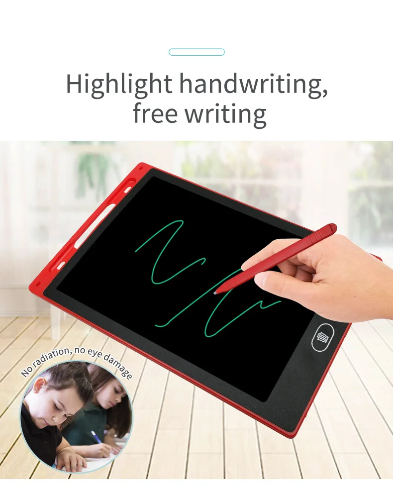 

8.5/10/12 Inch Erasable Reuseable LCD Writing Tablet Notespad Doodle Board with Colorful Screen Personalized Gift For Children
