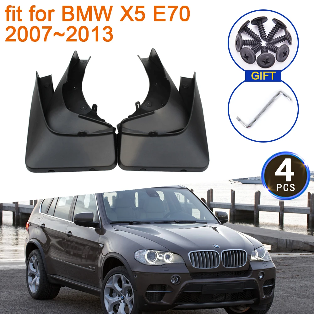 

4 шт., грязевые Брызговики для BMW X5 E70 2007 2008 2009 2010 2011 2012 2013 4.8i 3.0si 35d 50i