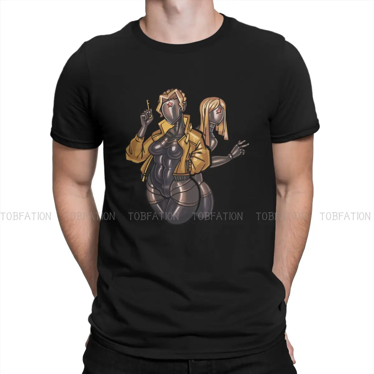 

Atomic Heart USSR Game TShirt for Men Twins Funny Soft Summer Tee T Shirt 100% Cotton Trendy Loose
