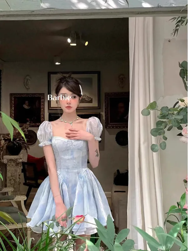 Платье принцессы с рукавами-фонариками маленькое Подарочное платье во