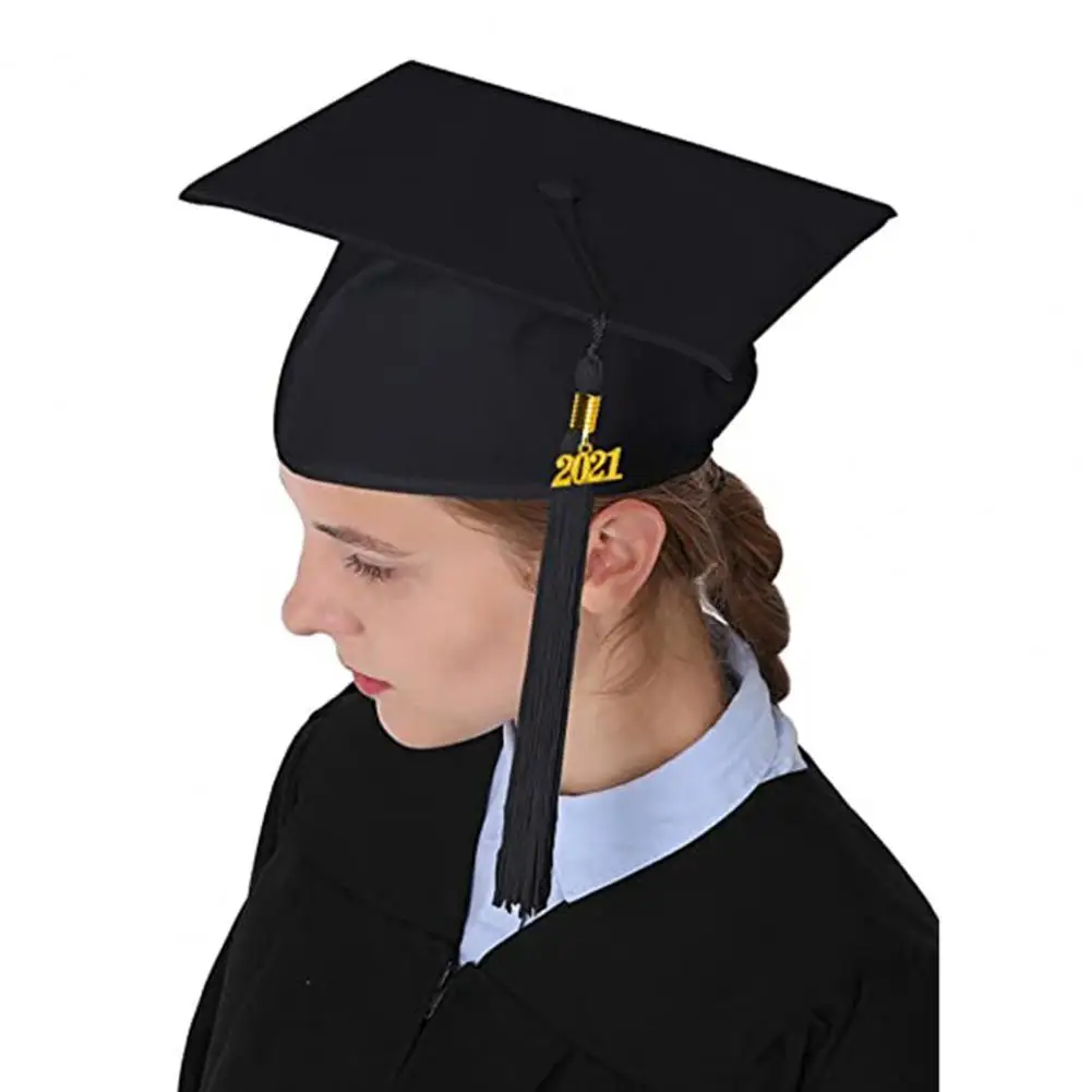 

Graduation Hat Unisex Decorative Polyester Adult Graduation Tassel Cap for Bachelor