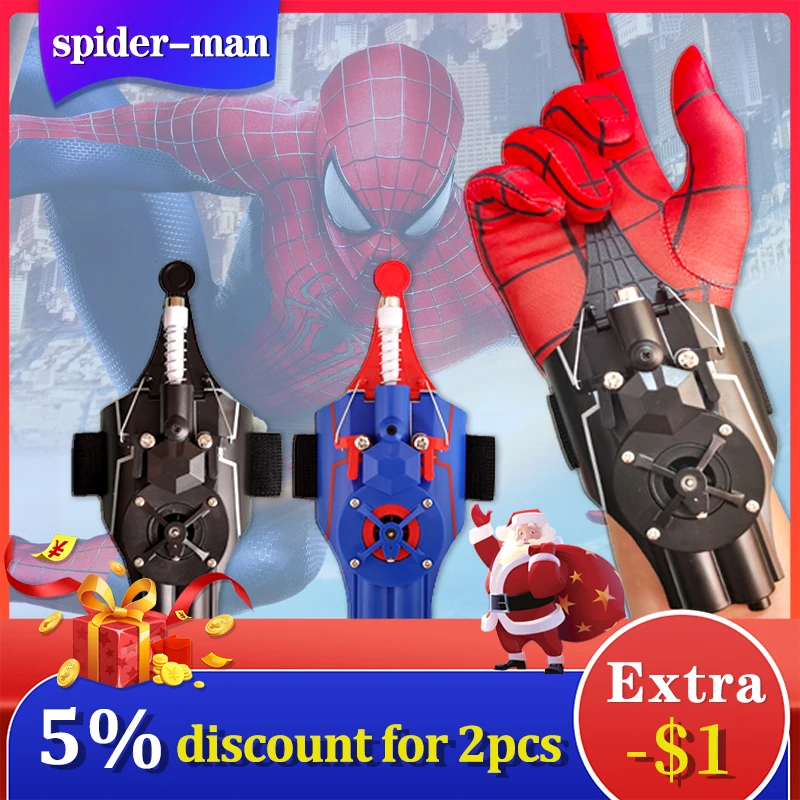 

Ml Legends Fully Automatic Peripheral Spiderman Web Shooters Spider Silk Launcher Rope Device Cosplay Props Toy Christmas Gifts