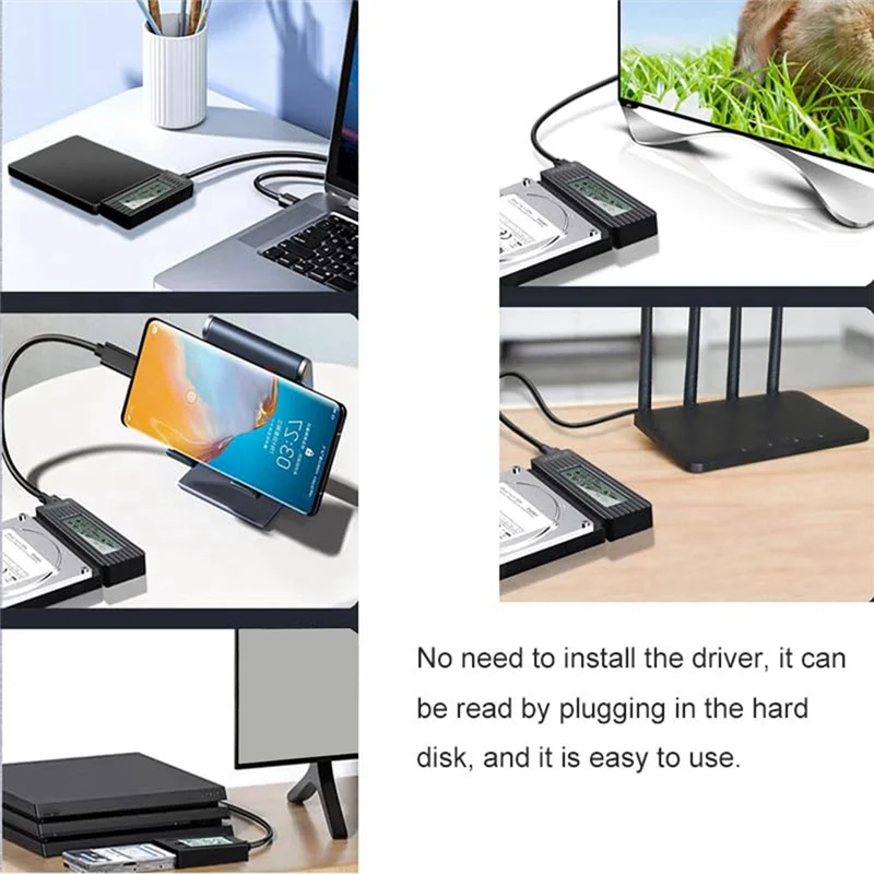 Фото Кабель-адаптер Shuole USB 3.0 к SATA/IDE для 2,5 и 3,5-дюймового жесткого диска/SSD SATA III, конвертер для ПК и ноутбука №1