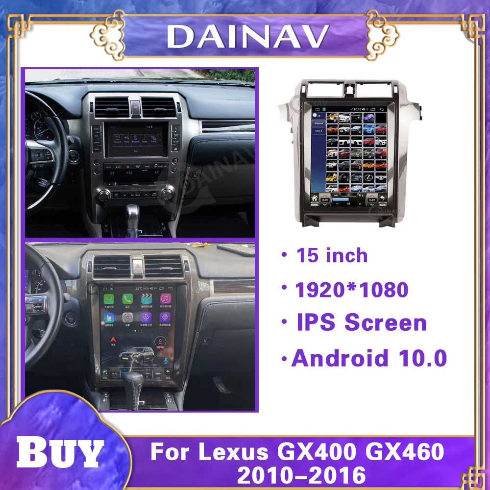 

Andriod For lexus GX460 2010-2016 vertical touch screen GPS auto Car Radio multimedia player car video audio player head unit