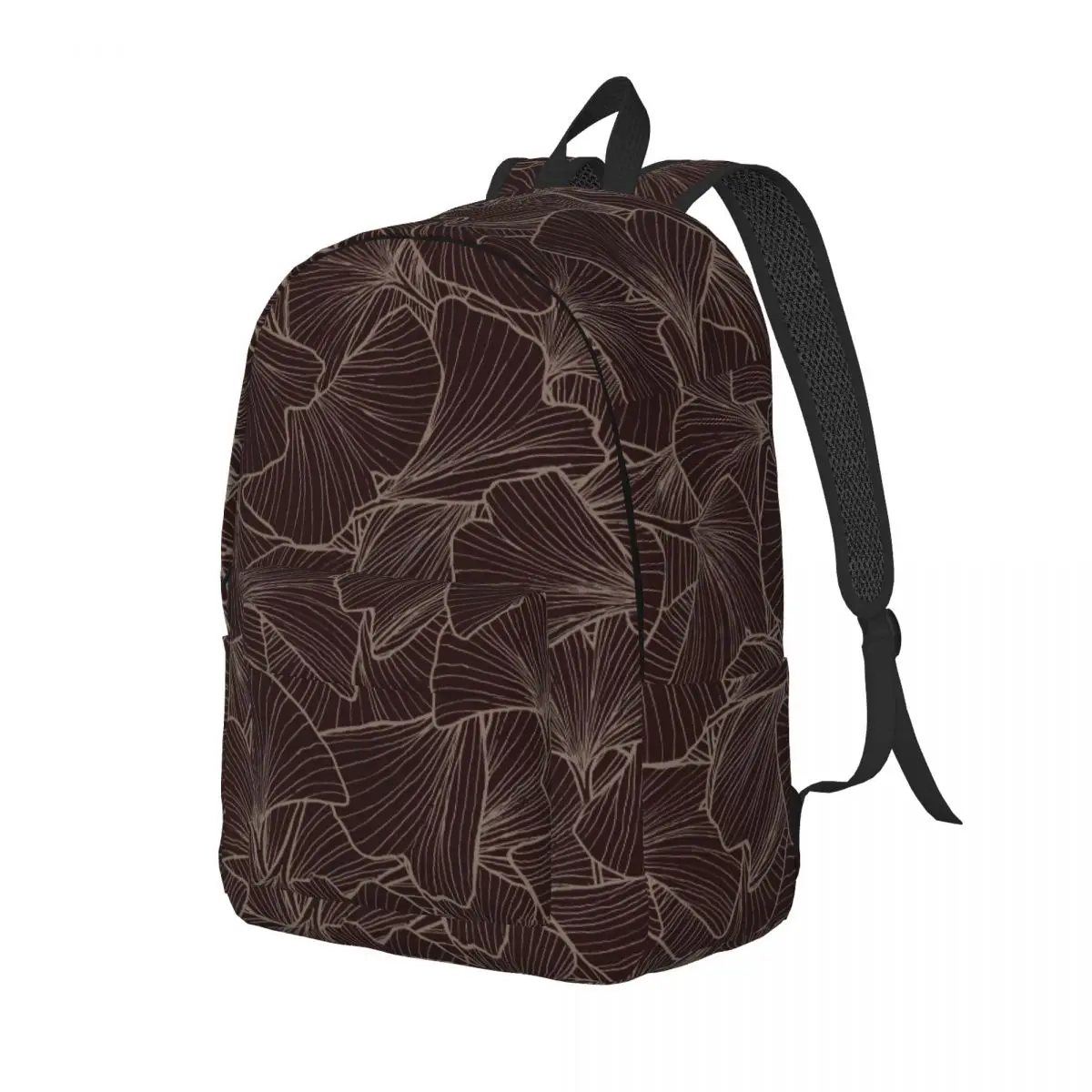 

Ginkgo Biloba Print Backpack Leaves Art Fun Backpacks Teen Travel Durable High School Bags Designer Rucksack