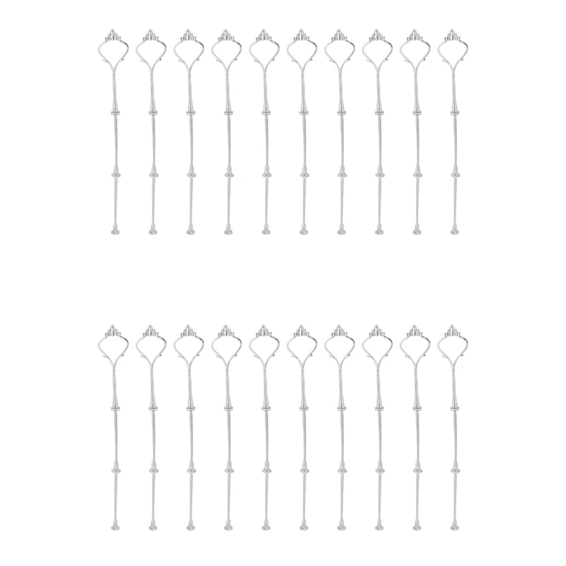 20 X Sets 2 Or 3 Tier Cake Plate Stand Fittings Silver Stands New | Дом и сад