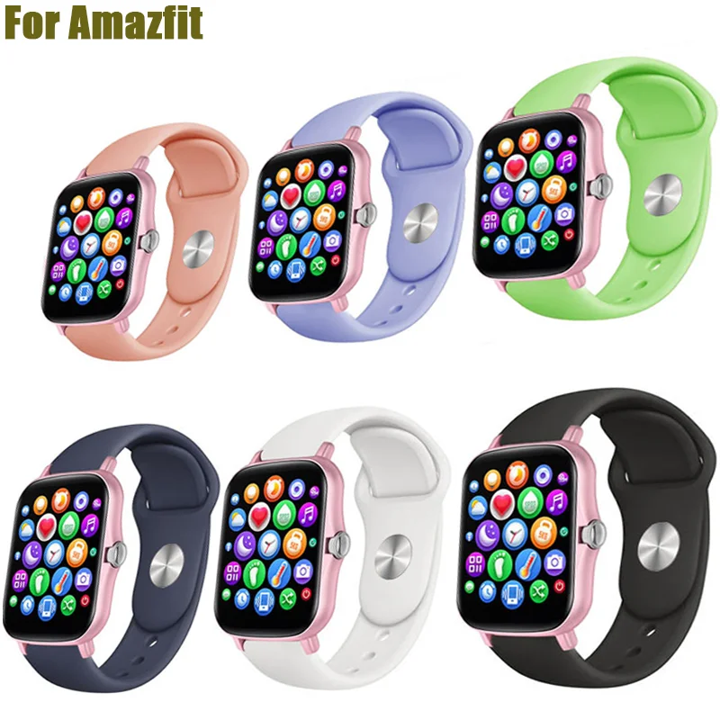 Ремешок силиконовый для Amazfit GTS 2 2e браслет GTS2 Mini GTR 42 мм/47 мм bip/pace 20 мм/22 |