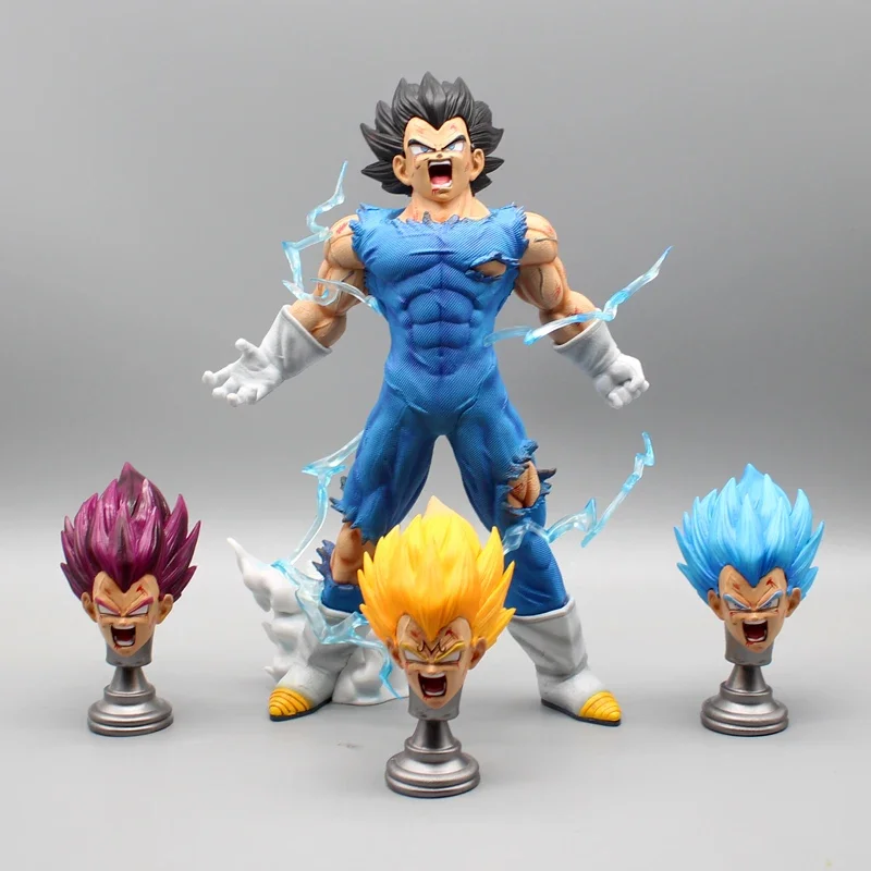 Экшн-фигурка Majin Vegeta 27 см аниме драконий жемчуг Z 4 головки искусственная бритья