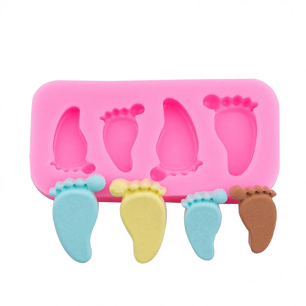 

3D Baby Feet Silicone Mold Chocolate Fondant Cake Dessert Decorating Baking Tool Kitchen Bakeware Pastry Fondant Moulds
