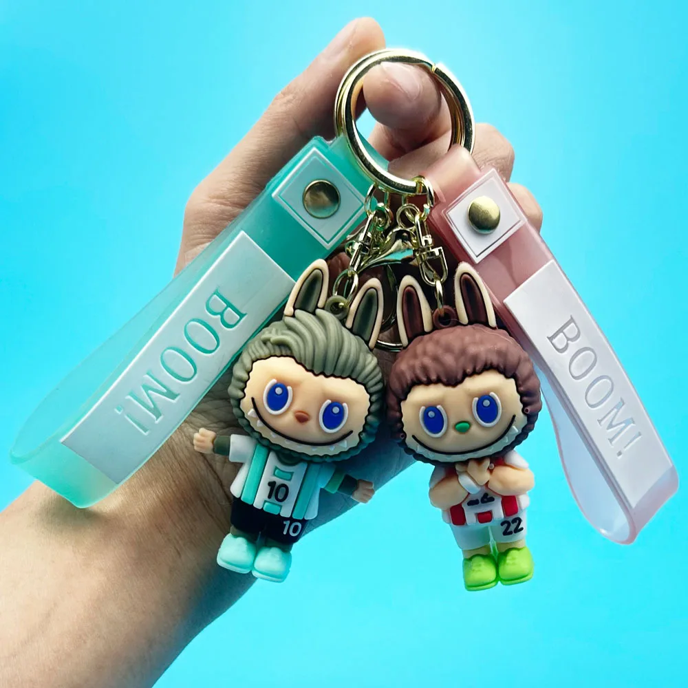 MINISO милый новый мультфильм аниме Labubu маленькая овечка футбольный костюм кукла