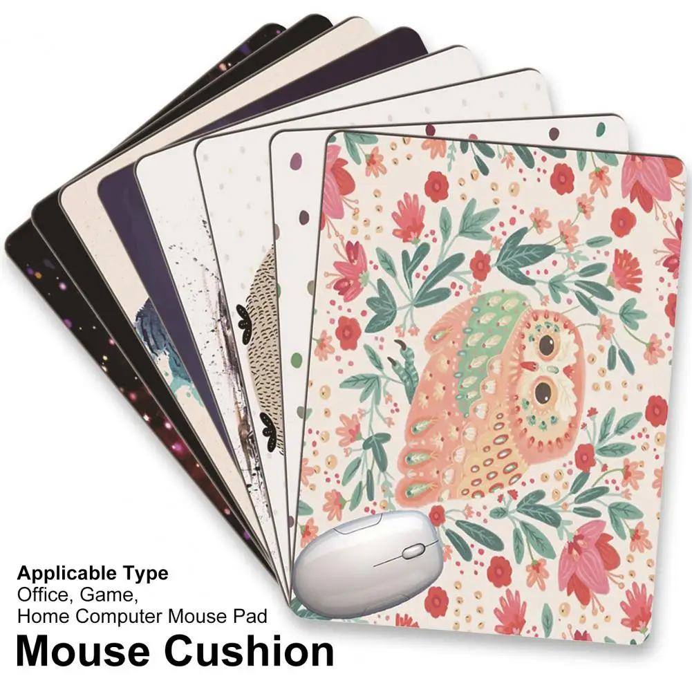 Резиновый Удобный Компьютерный коврик для мыши с рисунком Совы акварелью легкий