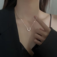 original handmade sparkling shinyheart shape pendant necklaces for women valentines day gift jewelry
