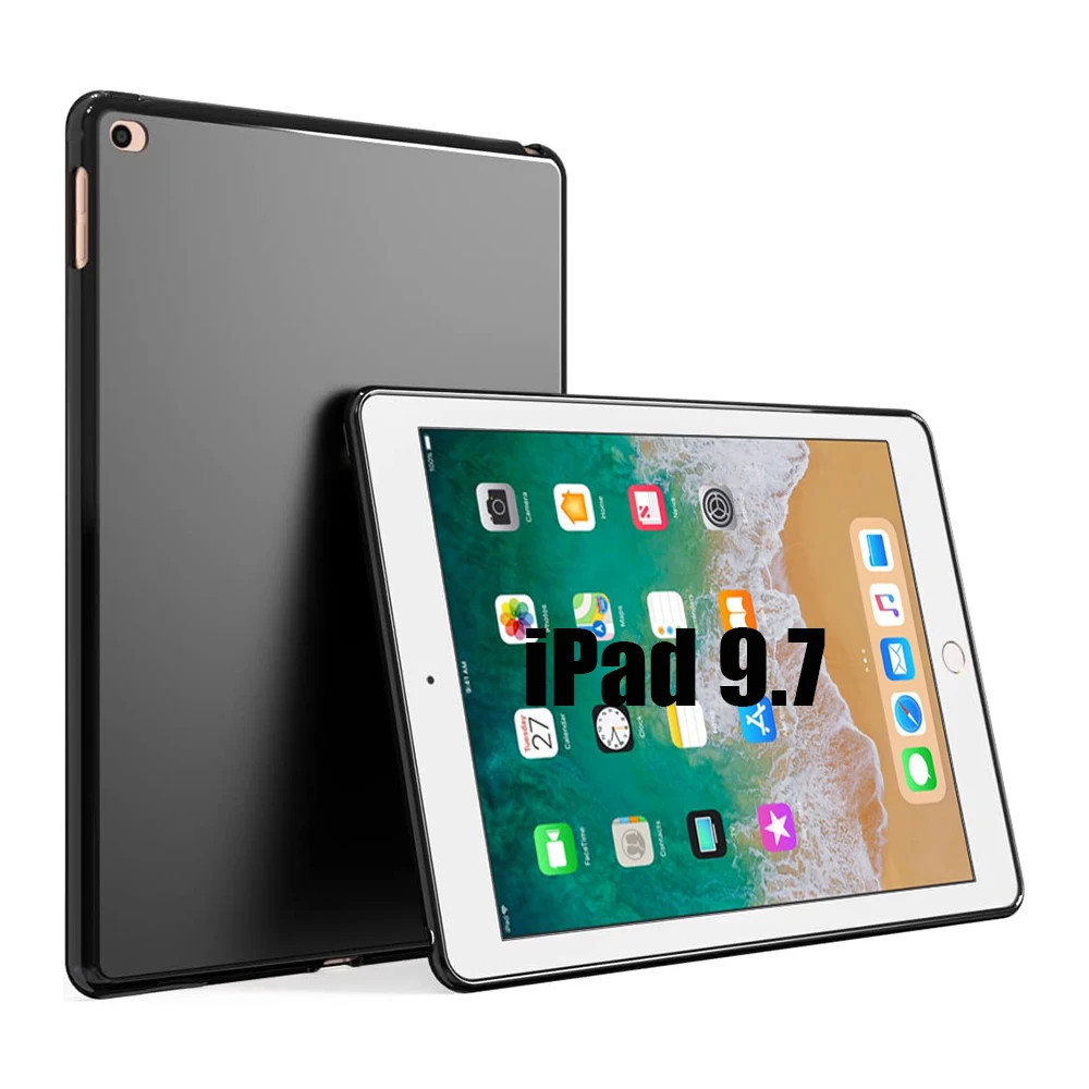 Чехол для планшета iPad 9 7 2017 2018 Гибкий Мягкий Силиконовый ТПУ защитный чехол