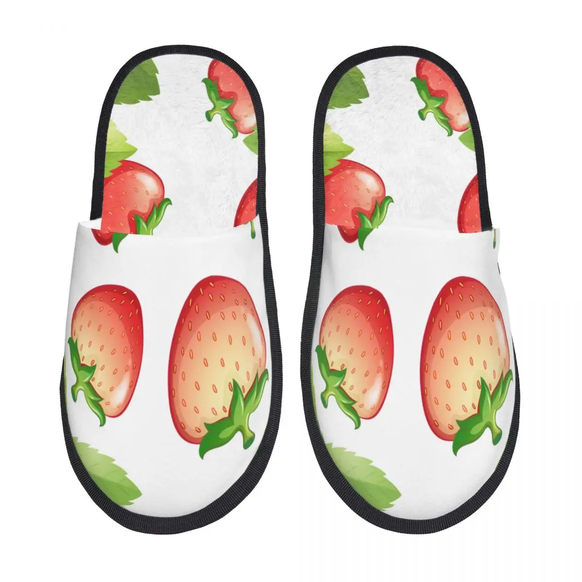 

Мягкие плюшевые тапочки, свежая клубника, домашние меховые тапочки для спальни