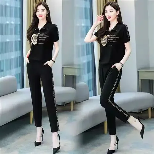 Лето 2023 модный спортивный повседневный костюм женская толстовка с лацканами