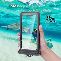 35m diving waterproof phone case portable use for 6 9 inch swimming smartphones bag anti drop shell plastic cover ipx8