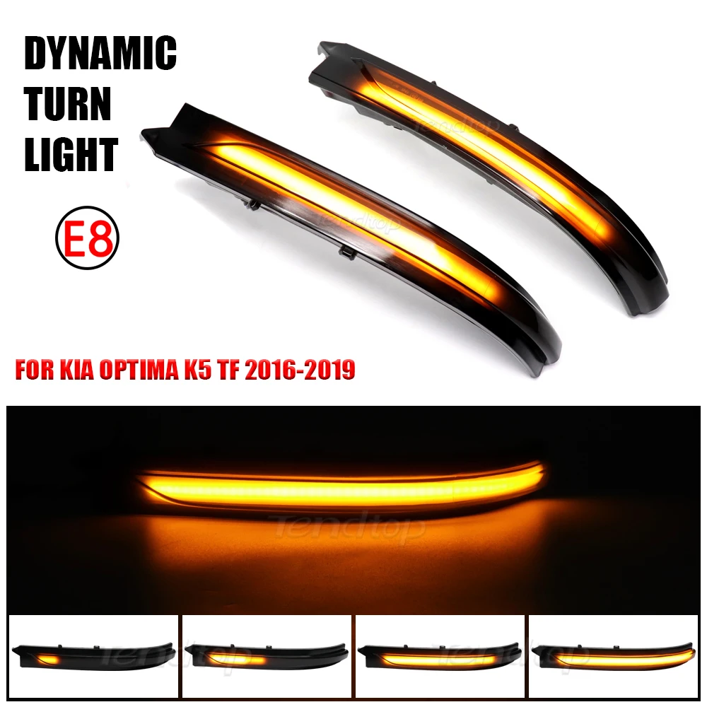 

LED Dynamic Blinker Turn Signal Light Sequential Side Marker Mirror Indicator Lamp For Kia K5 Optima MK4 TF 2016 2017 2018 2019