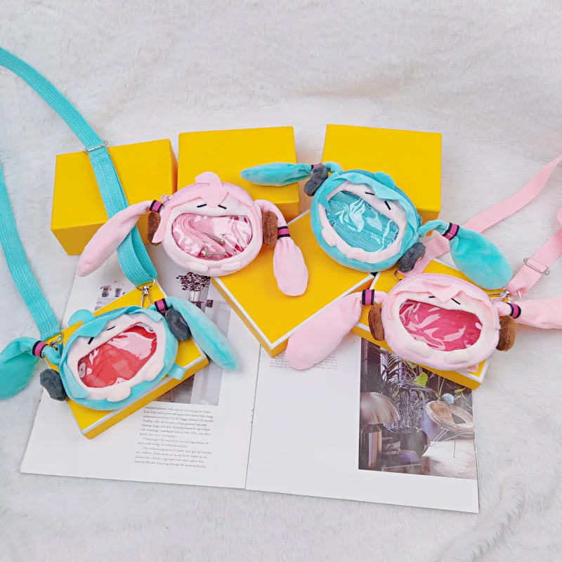 Милый Хацунэ Мику мини-кошелек для монет плюшевая сумка на плечо Y2K японское