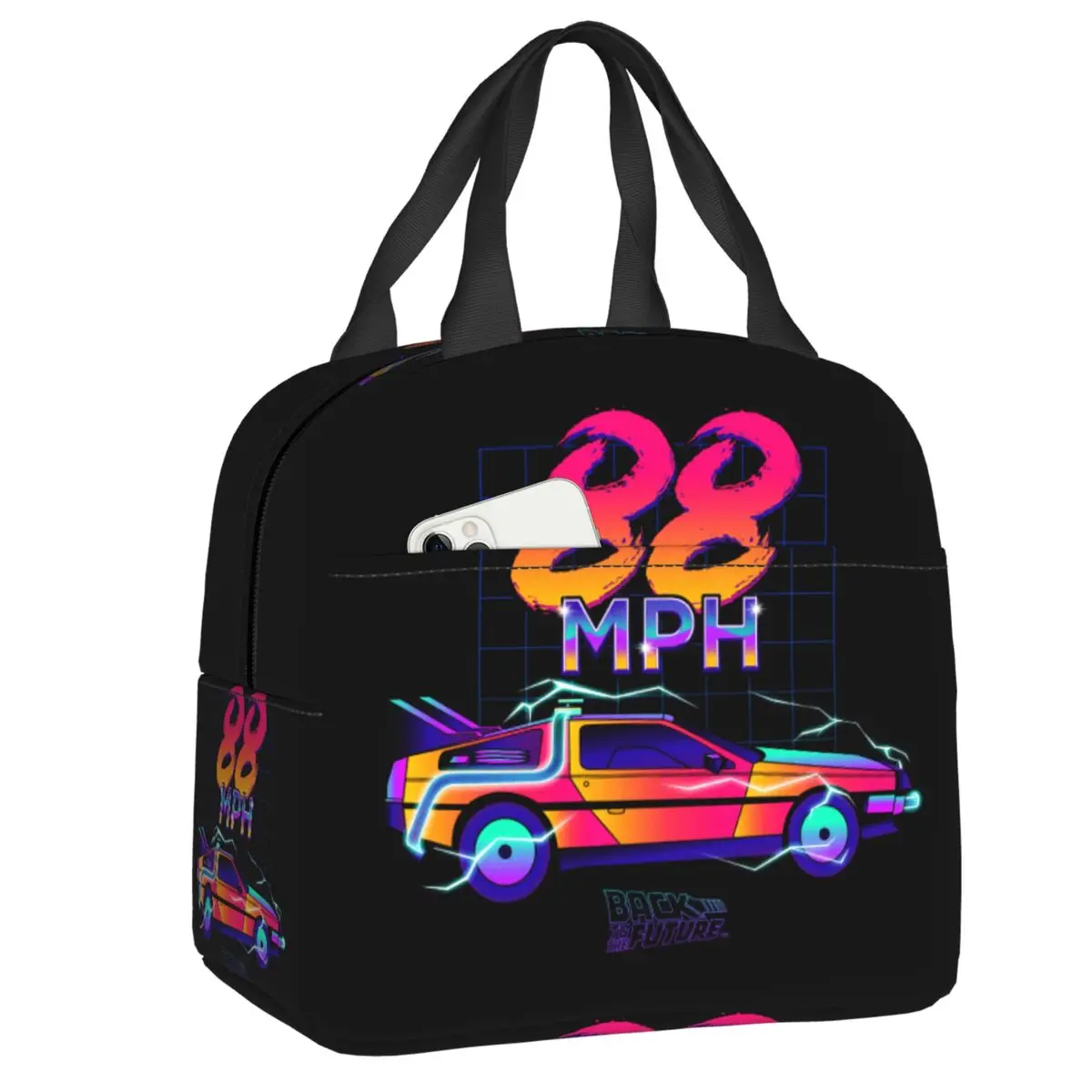 

Hill Valley Back To The Future Insulated Lunch Bag for Women Men Leakproof Thermal Cooler Lunch Tote Box Office Picnic Travel