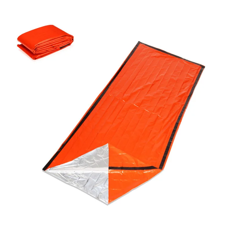 

PE aluminum film single emergency sleeping bag simple cold-proof warm emergency sleeping bag with storage bag