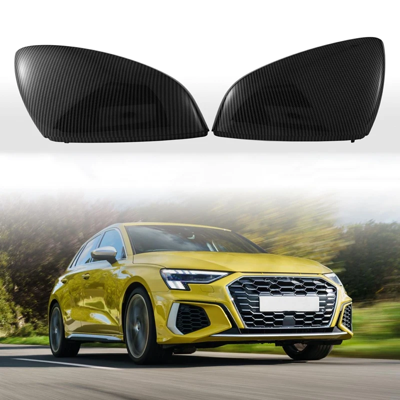 

For A3 8V 2021 Replacement Mirror Covers Car Side Door Rear View Mirror Cover Cap Shell