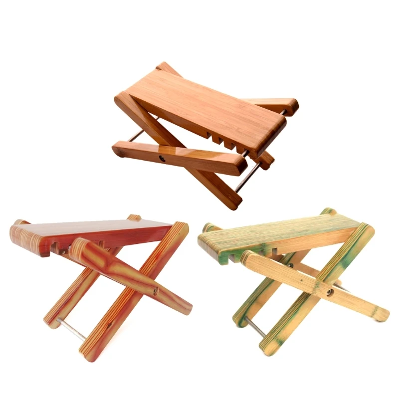 

Classical Guitar Foot Stool Wood Guitar Footstool Foot Rest, 3 Gear Height Adjustable Foot Pedal for Guitar Bass Playing