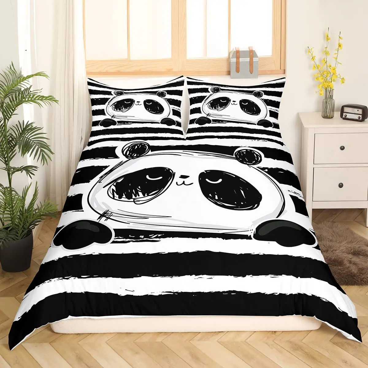 

Комплект постельного белья ручной работы с изображением милых животных для детской спальни декор для кровати с рождественской тематикой пододеяльник с наволочкой