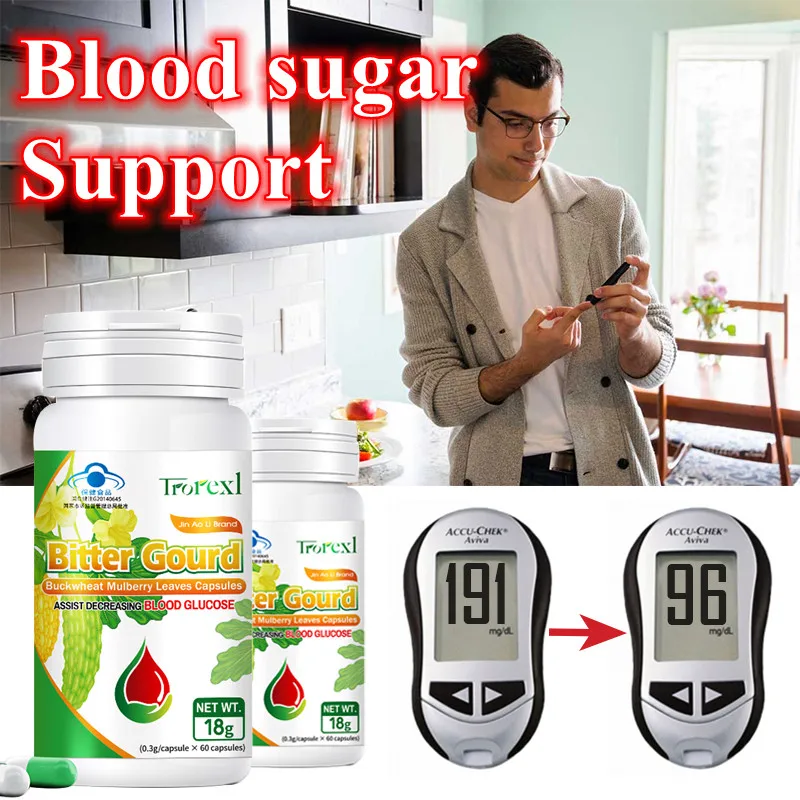 

Premium Blood Sugar Manager Bitter Melon Extract Capsule Cure Diabetes Anti-Hypertension for Cardiovascular Heart Health