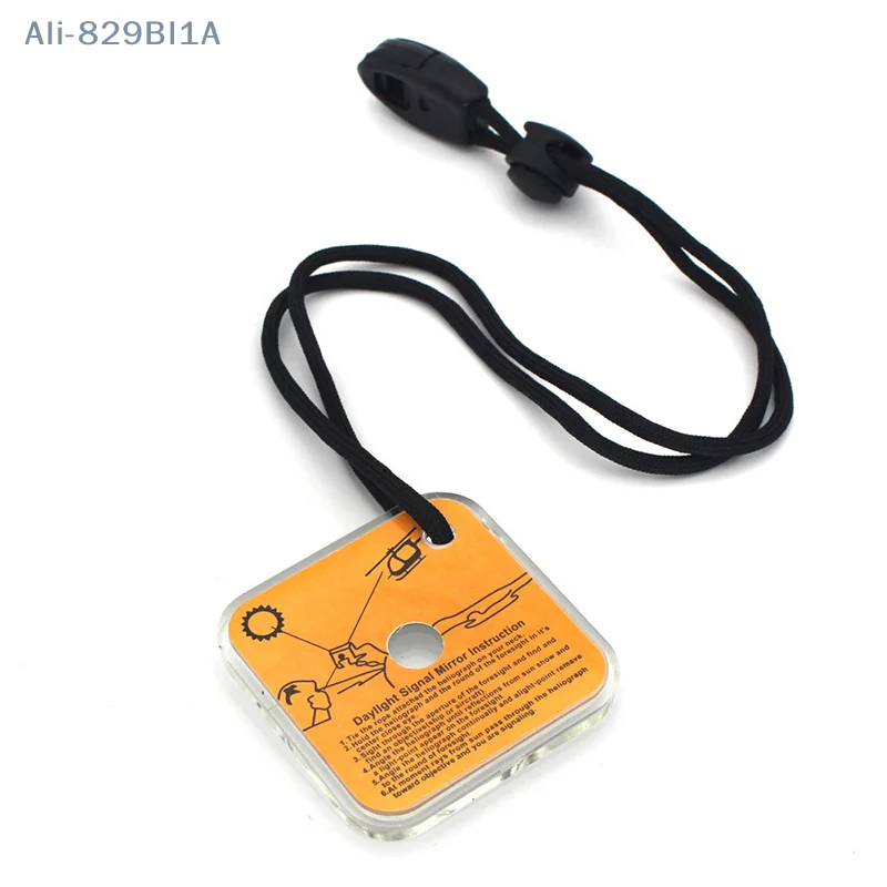 

Multifunction Survival Emergency Rescue Signal Mirror Acrylic Heliograph With Rope Outdoor Tool First Aid Supplies