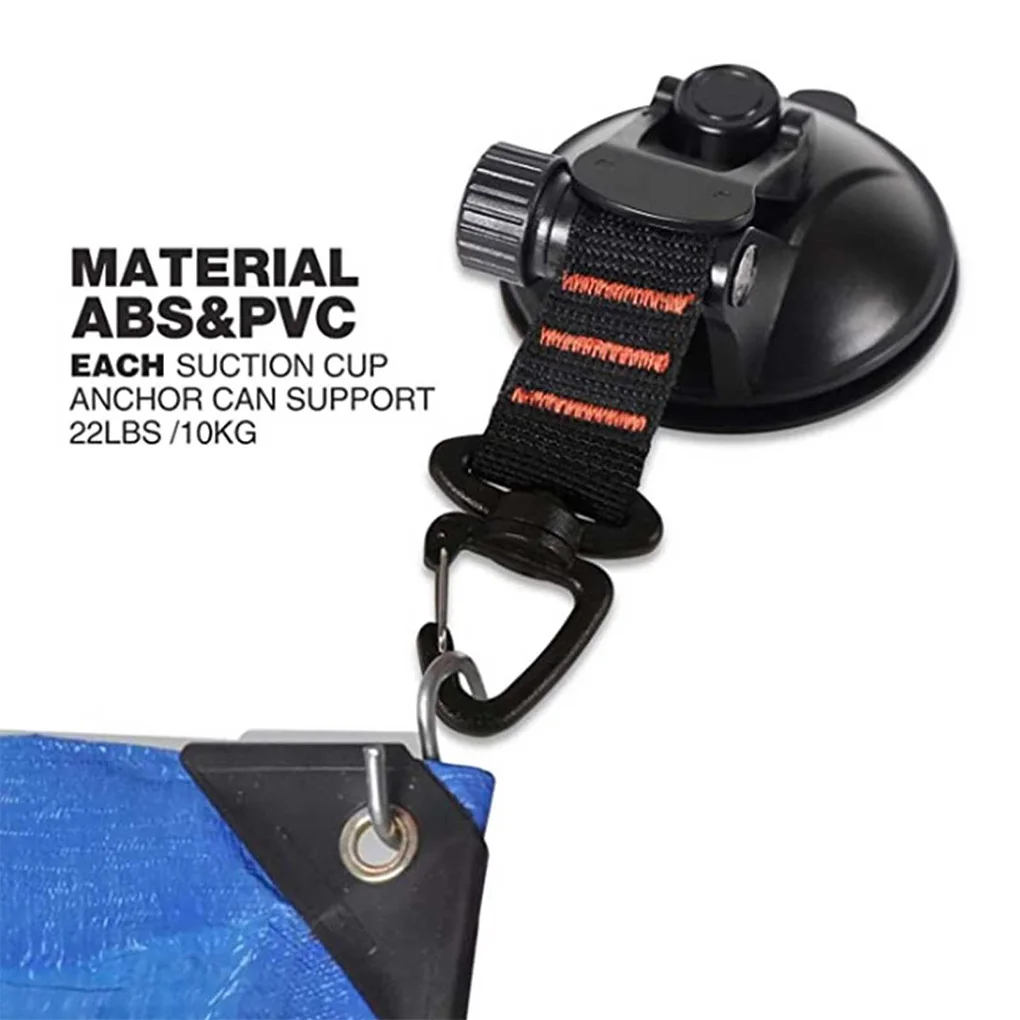 

Tent Suction Cup Plastic Securing Hook Mount Luggage Tie Down Hiking Traveling Traps Car Side Canopy Tents Tools