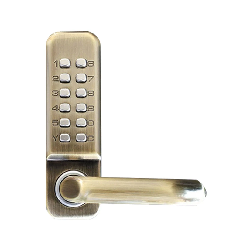 

F3KA Mechanical Digital Door Lock Keyless Combination Code Lock Zinc Alloy Keyless Entry Door Lock with Handle No Battery