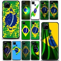 brazil brazilian flag for realme c1 c2 c21y c25 c12 case soft back cover phone cases for oppo realme gt 5g gt2 neo2 coque