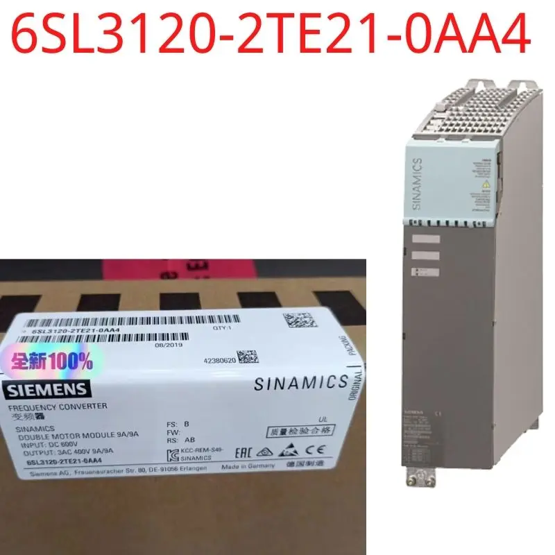 

6SL3120-2TE21-0AA4 Brand New SINAMICS S120 Double Motor Module input: 600 V DC output: 400 V 3 AC, 9 A/9 A type of construction: