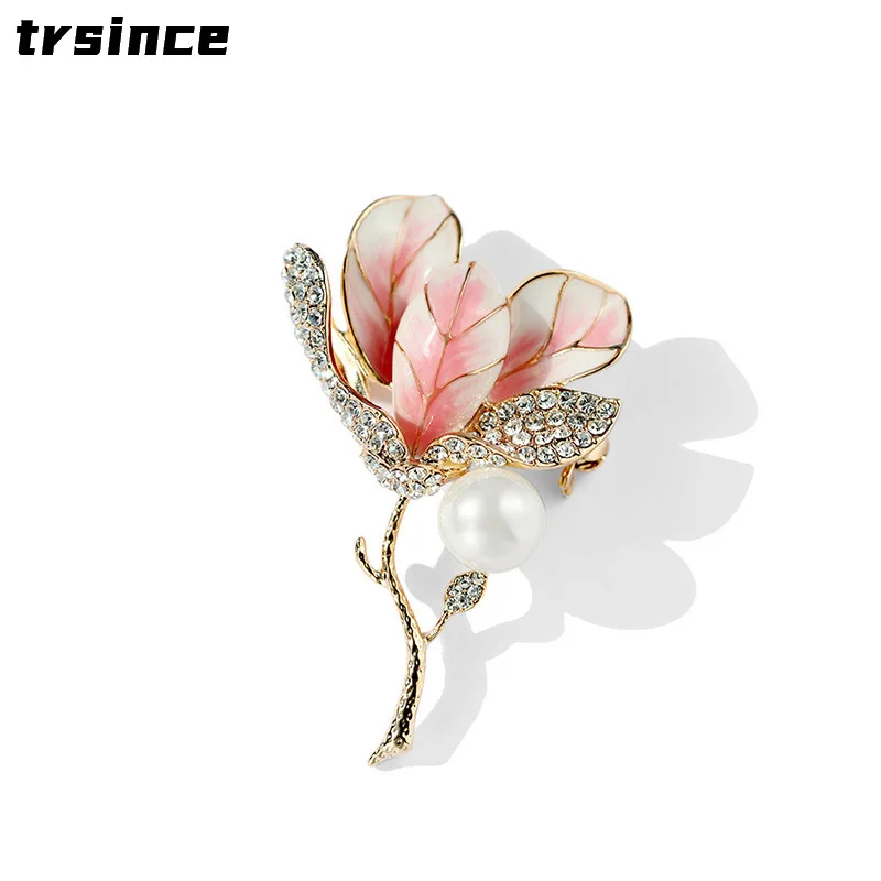 

Fashion Creative Hibiscus Bouquet Brooch Suit Cardigan Accessories Flower Metal Pin Brooches Female