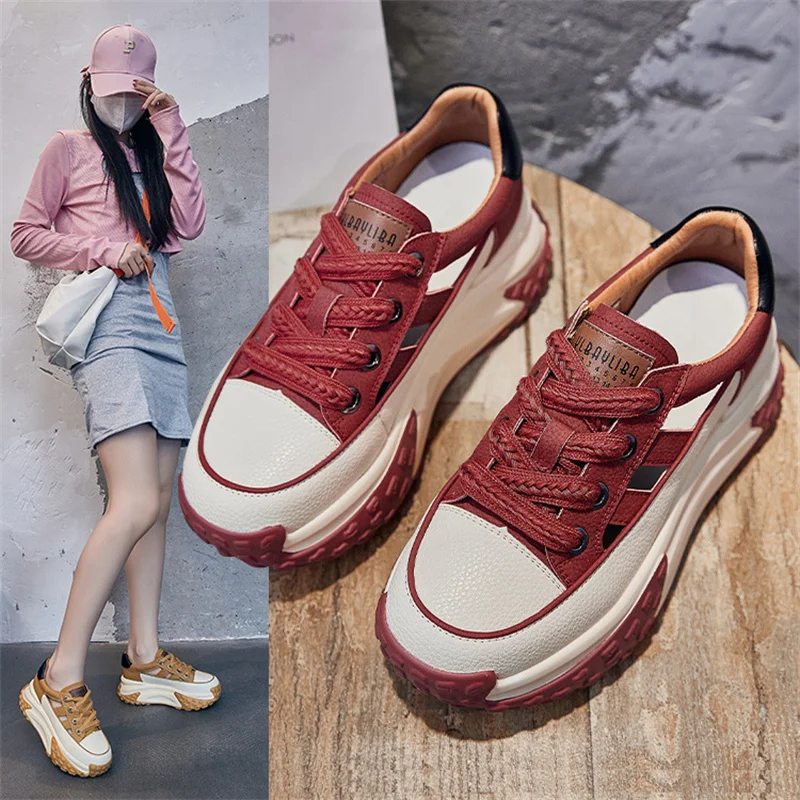 

Босоножки женские кожаные на толстой подошве, повседневные сандалии с вырезами, в стиле ретро, маленький размер, белые, лето 2023