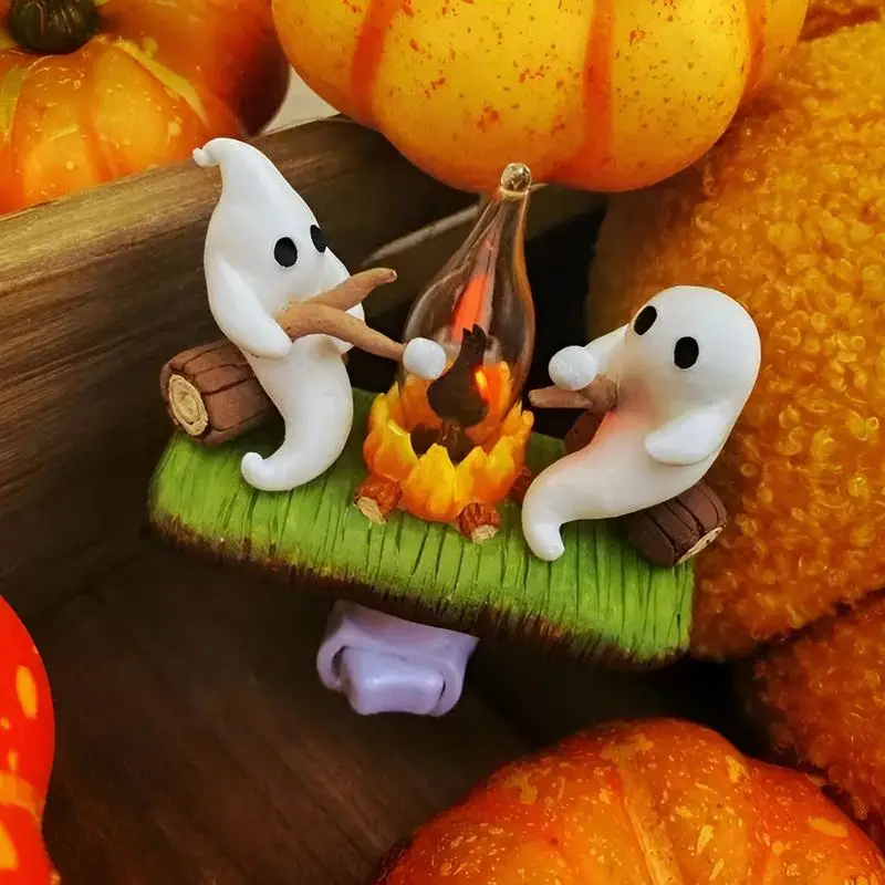 Фото Ночник с призраком, огненный мерцающий огненный ночник, подключаемый к стене, искусственный костер, Хэллоуин, ночники для домашнего декора №2