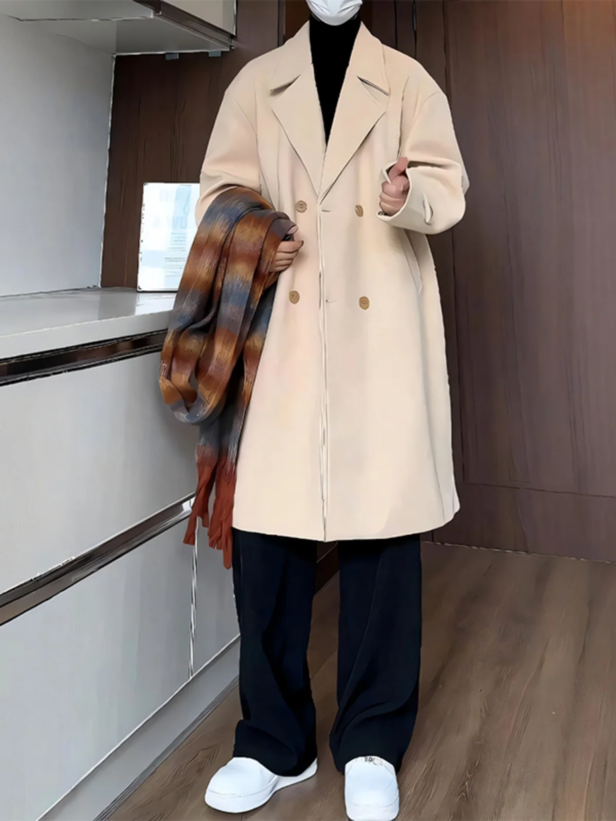 Шерстяное пальто Cleanfit мужская весенне-осенняя одежда высококачественный плащ