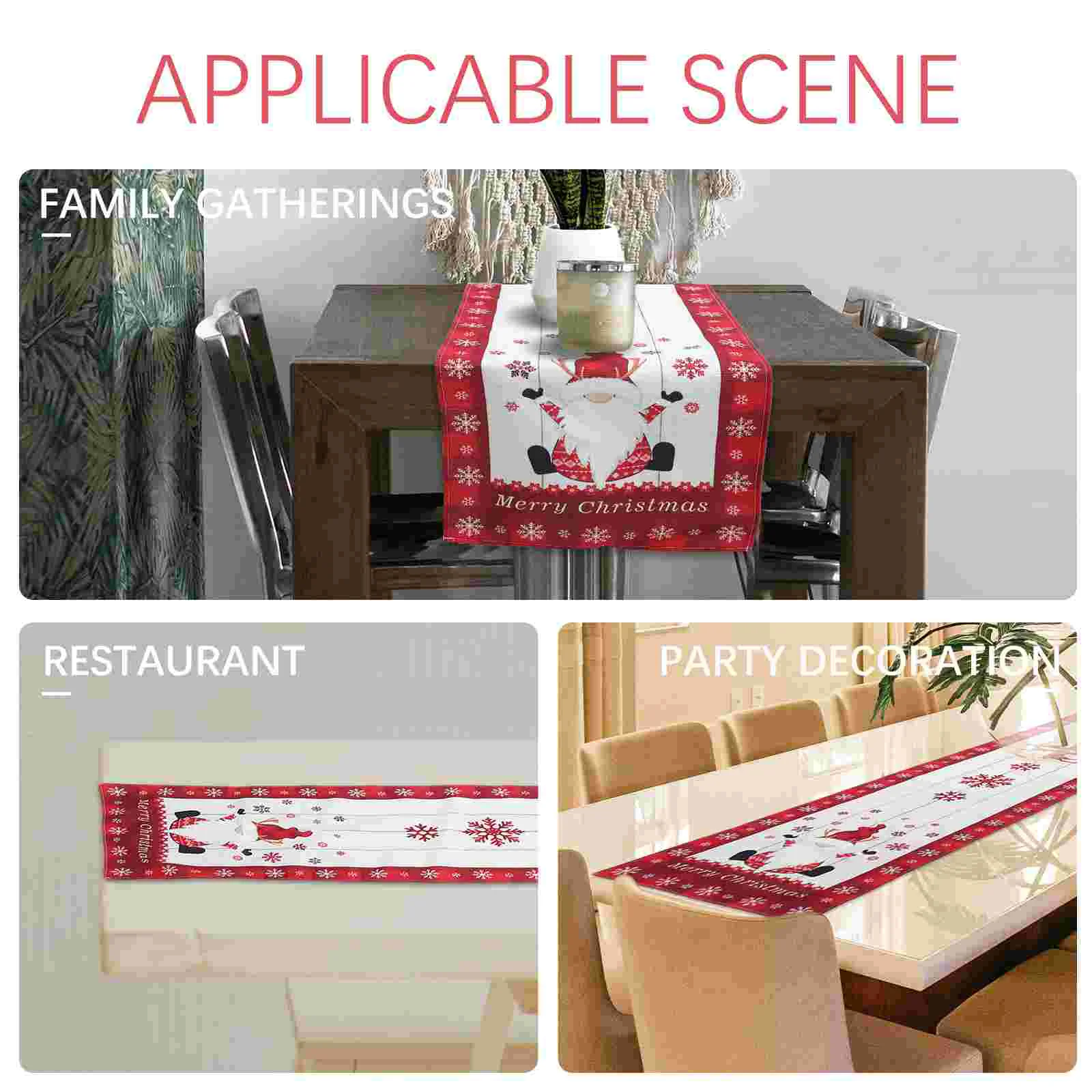 Декоративная Рождественская скатерть из хлопка и льна