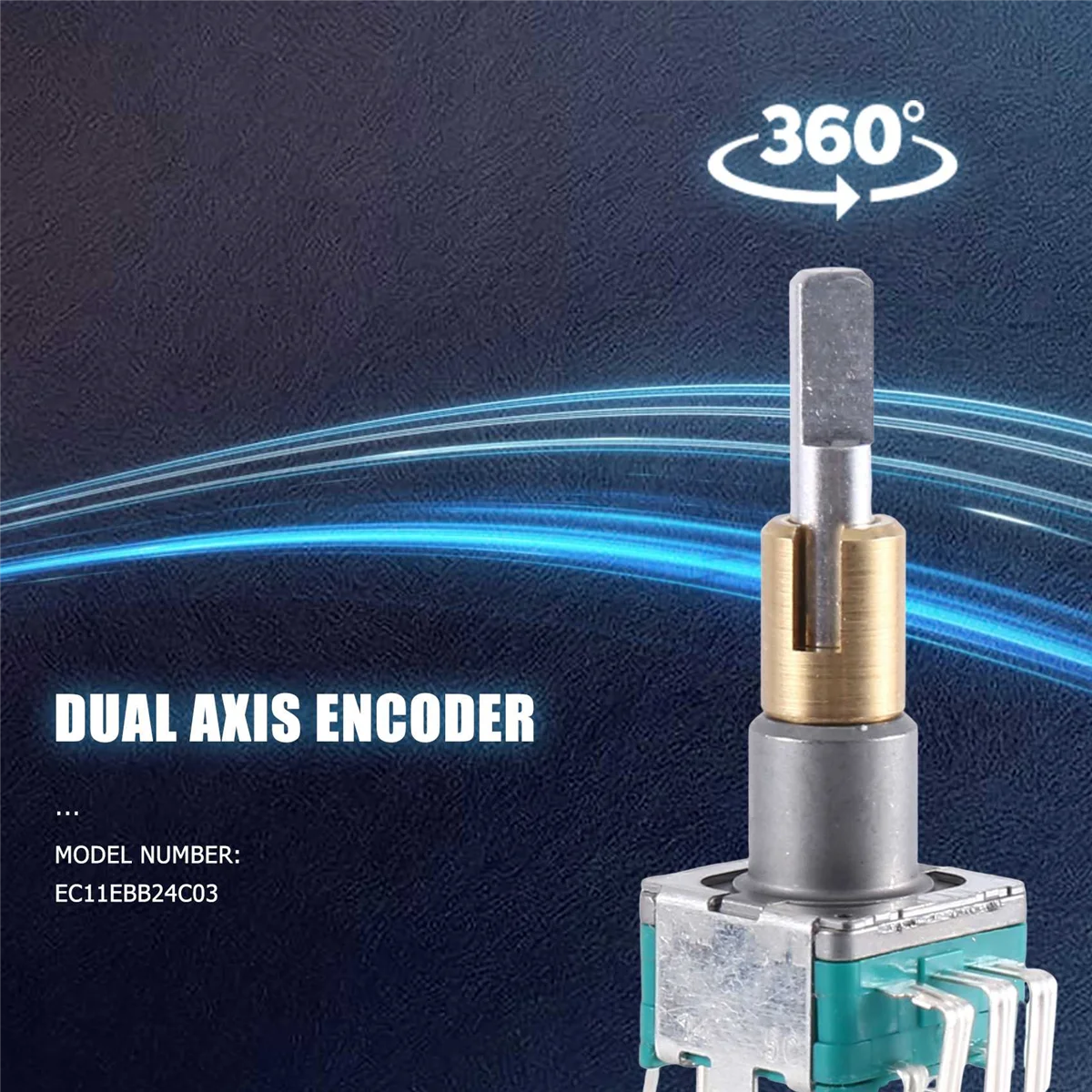 2 шт. двухосный кодировщик EC11EBB24C03 с переключателем 30 позиций 15 импульсных точек 25