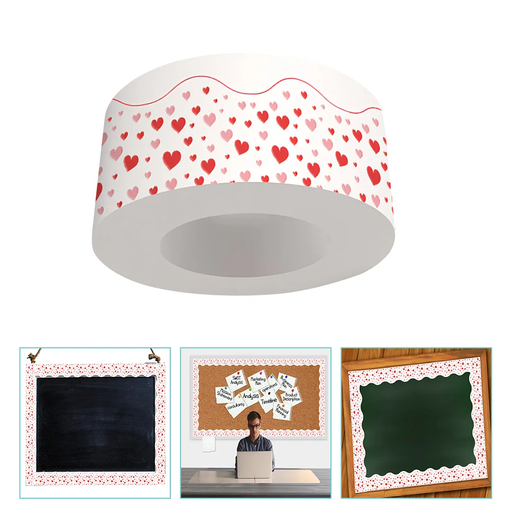 

Bulletin Board Border Borders Classroom Heart Stickers Valentine Decorative Decor Trim Day Decorations Wave Strip Love Scalloped