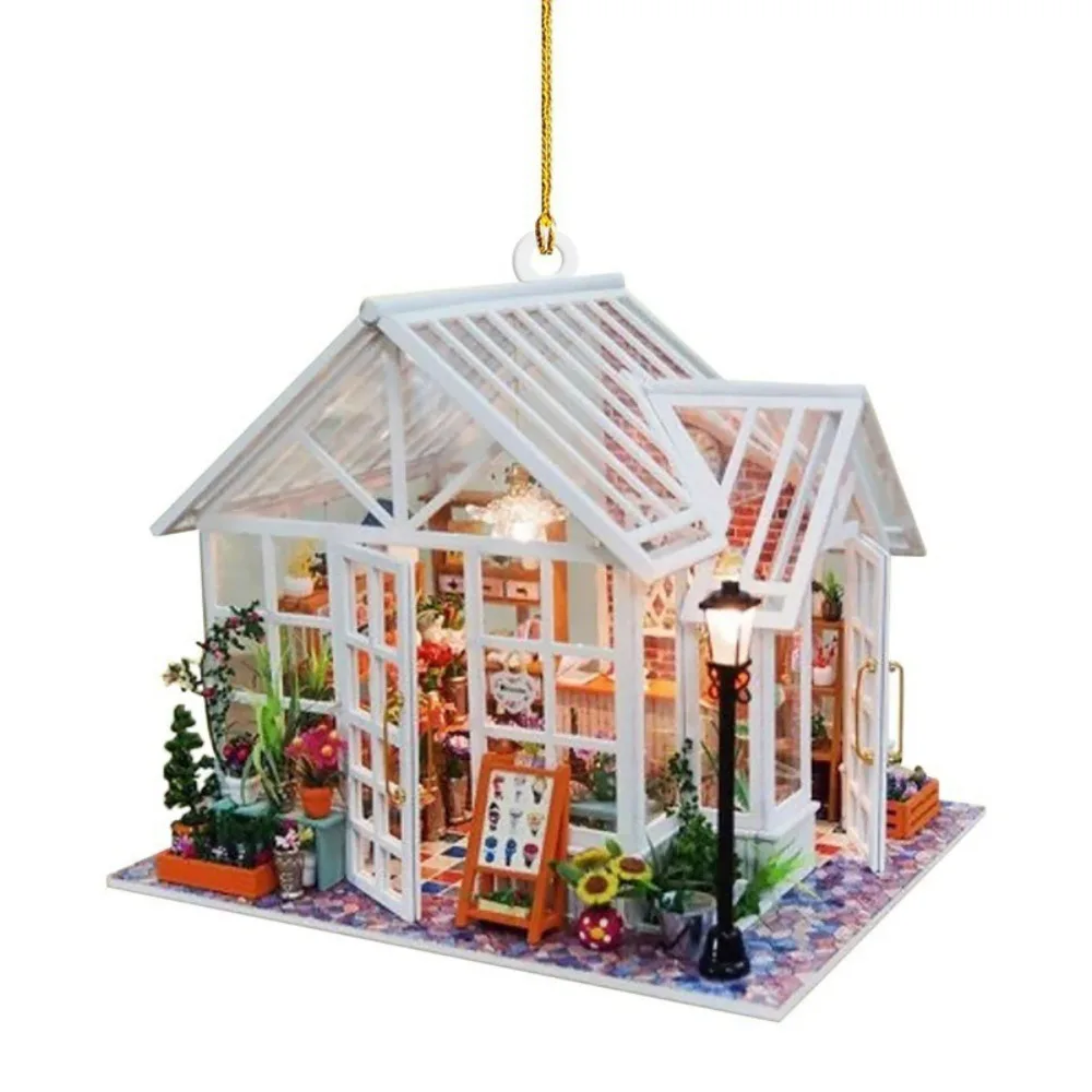 Новый 2D подвеска в виде рождественской елки DIY акриловая книжной полки Navidad для
