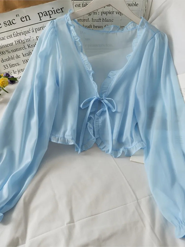 Женское тонкое пальто Повседневная летняя Солнцезащитная одежда с кружевным