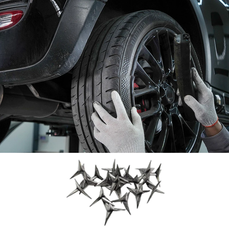 20PCS Tire Tyre Puncture Nail Spikes Rustproof Corrosion Resistant Anti-Theft Security Car Vehicle Auto Nails Accessory