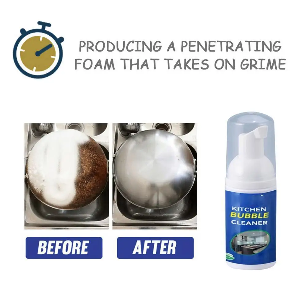 

Kitchen Grease Cleaner Rust/Stain Remover Magic Degreaser Easy Cleaning Spray Foam Cleaner Bathroom Cleaning Products 30/100ml