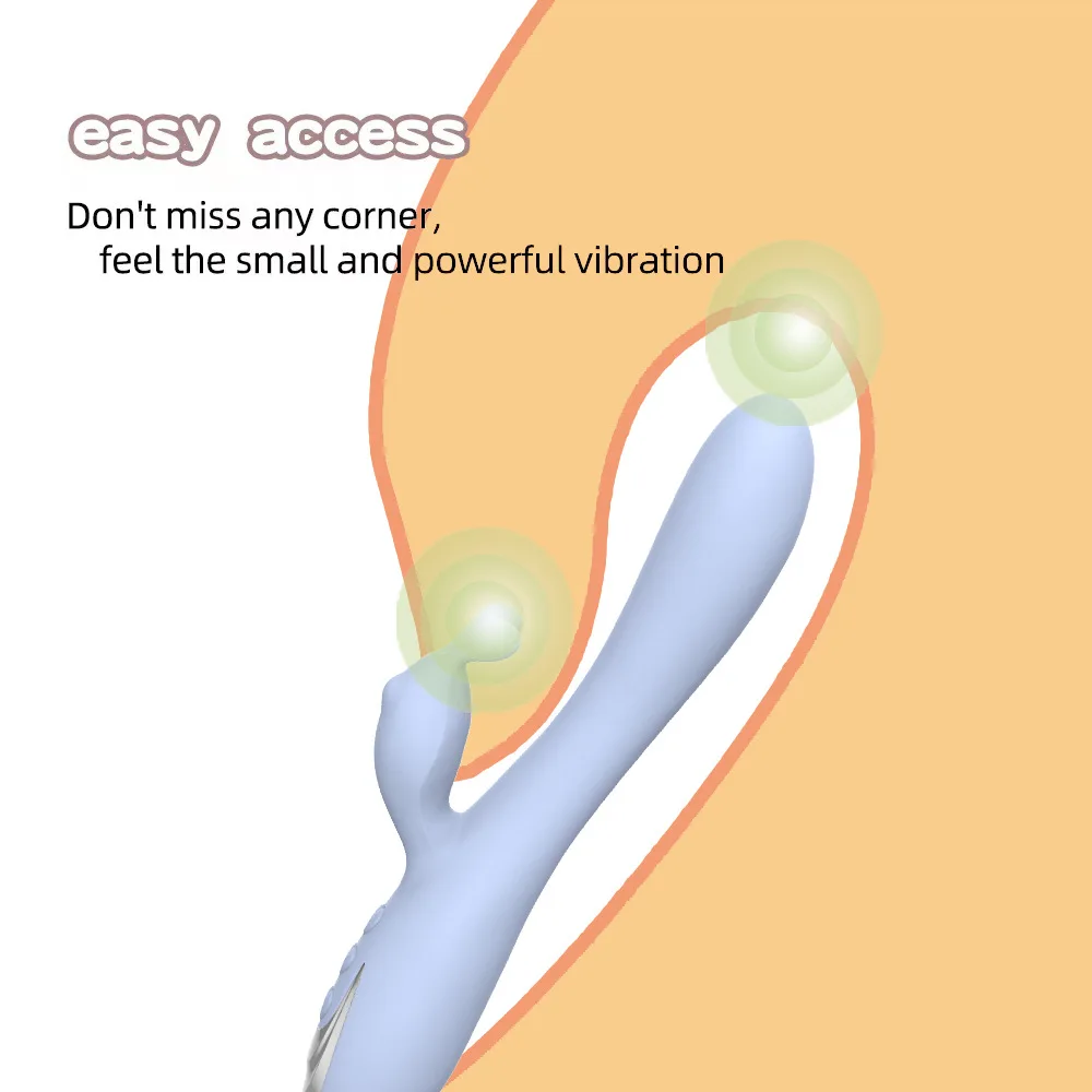 Двойной моторный вибратор для взрослых дикий кролик с выдвижной кривой