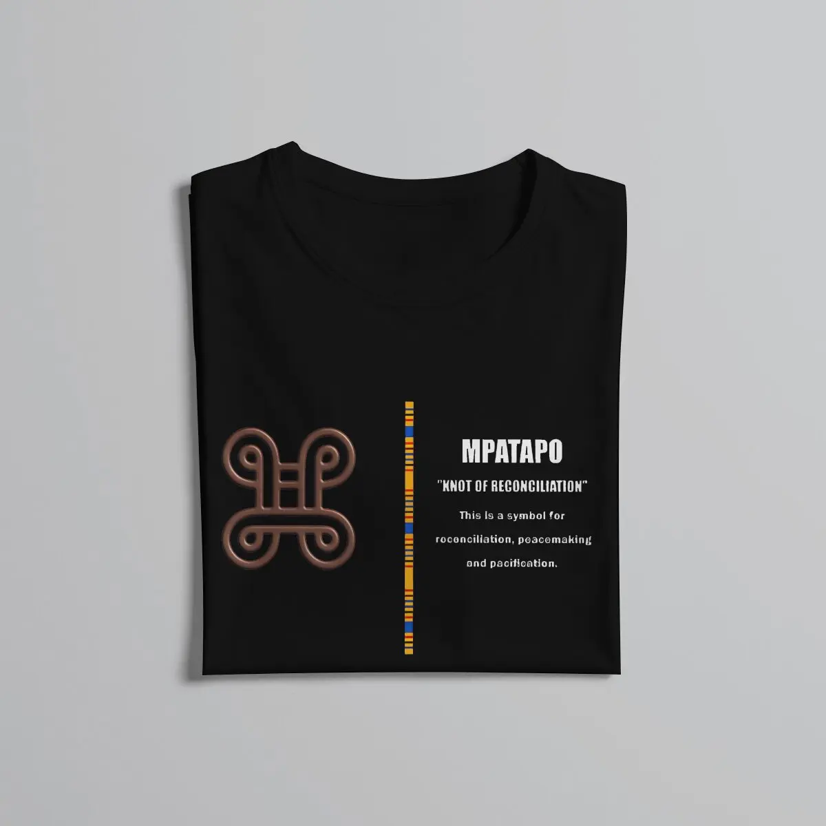 Пример символов Африканской Ганы Mpatapo Adinkra. Модные мужские футболки с культурой