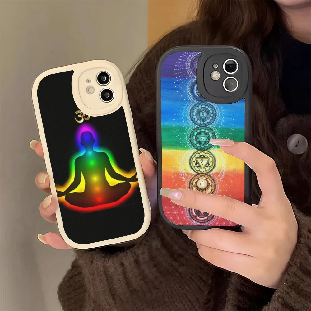 

Mandala Chakra Yoga Phone Case Hard Leather For iPhone 14 13 12 Mini 11 14 Pro Max Xs X Xr 7 8 Plus Fundas